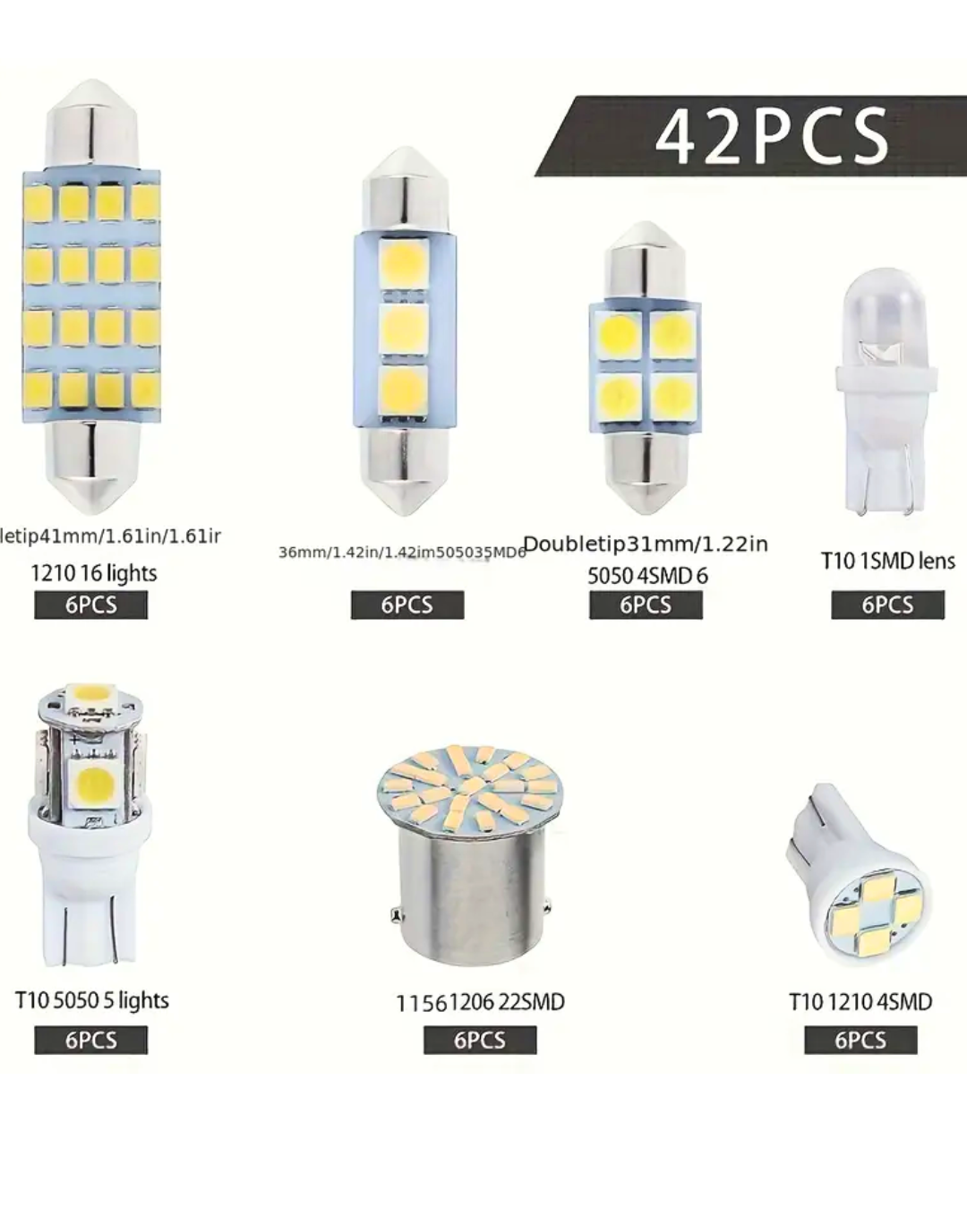 Set 42 komada auto sijalica za enterijer